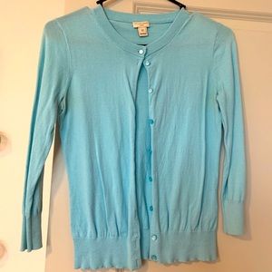 Baby blue 3/4 sleeve cardigan
